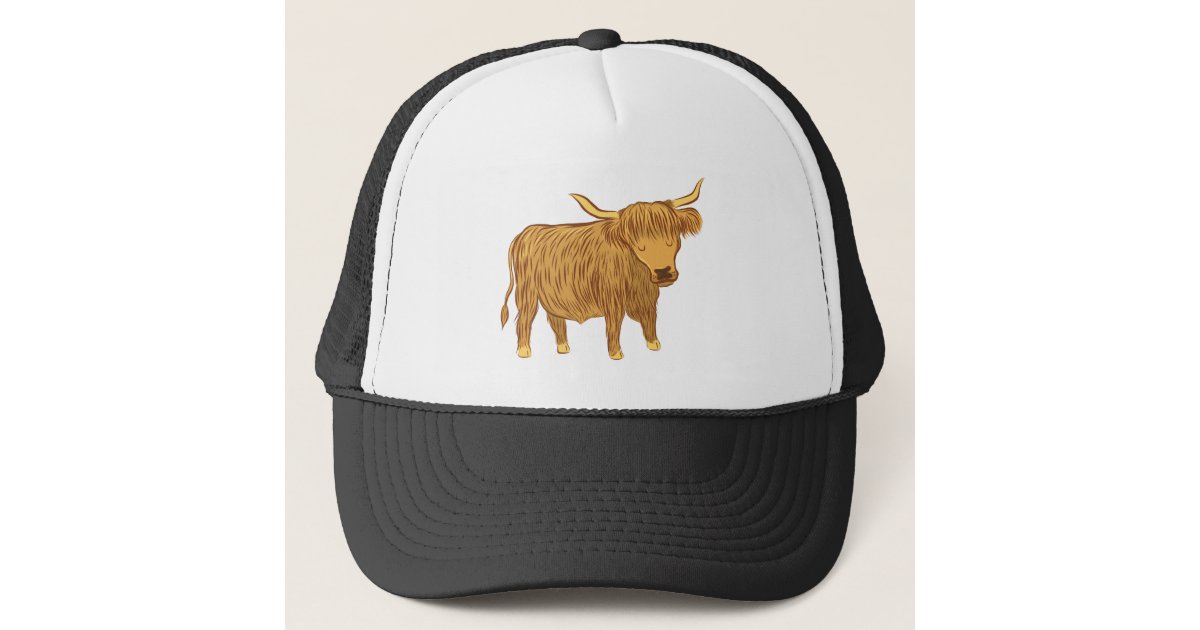highland cow (coo) trucker hat | Zazzle