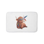 Highland Cow , Cool Cow , Sunglass Bath Mat