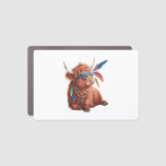 Highland Cow , Cool Cow , Sunglass Car Magnet