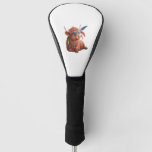 Highland Cow , Cool Cow , Sunglass Golf Head Cover