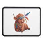 Highland Cow , Cool Cow , Sunglass Hitch Cover