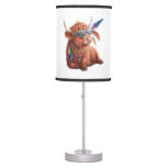 Highland Cow , Cool Cow , Sunglass Table Lamp