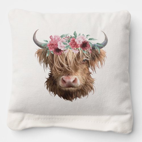 Highland Cow Cornhole Bags