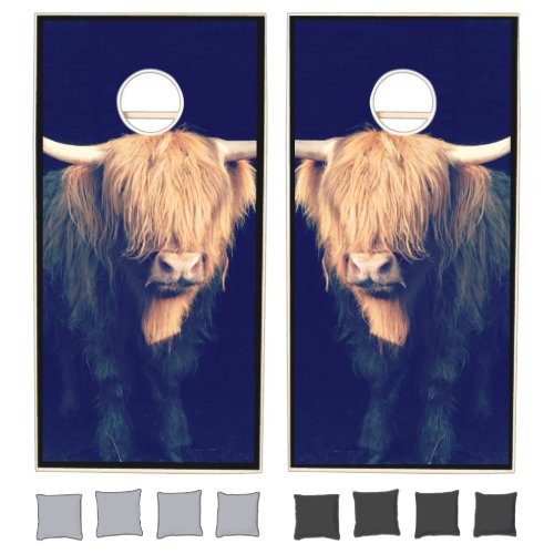 Highland Cow Cornhole Set