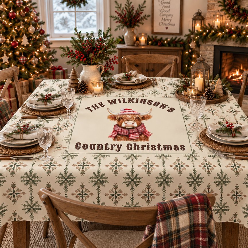 country christmas highland cow