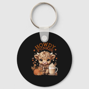 Highland Cow, Cute And Cozy Ready For Fall Fun! Lo Keychain