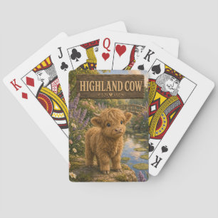 Highland Cow Cute Baby Storybook Nursery Animal Poker Cards