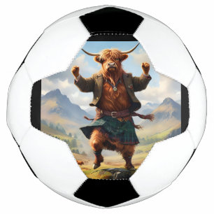 Highland Cow Dancing The Highland Fling, Soccer Ball