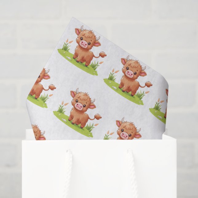 Highland Cow Decoupage Tissue Paper (Gift Bag)