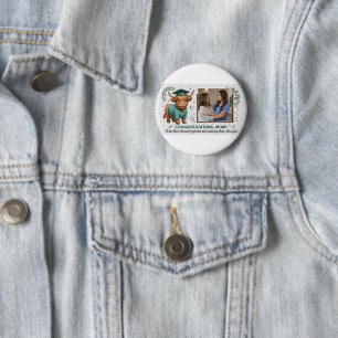 Highland Cow Dental Hygienist Graduation Photo Fra Button