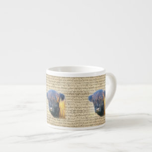 Highland cow espresso cup