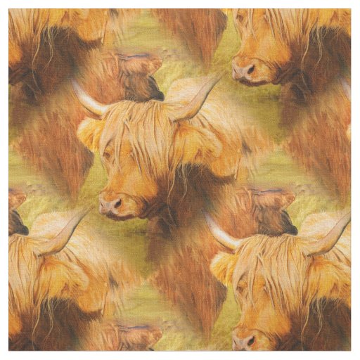 Highland Cow. Fabric