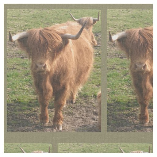 Highland Cow Fabric