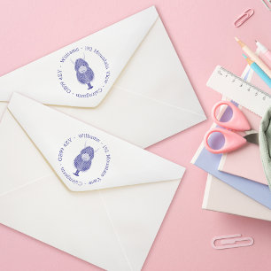 Highland Cow Family Address Self-inking Stamp