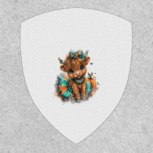 Highland Cow Farm Halloween Patch