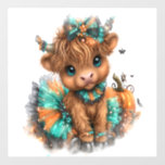 Highland Cow Farm Halloween Wall Decal