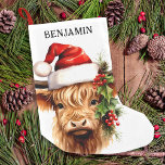 Highland Cow Festive Farm Animal Christmas Small Christmas Stocking<br><div class="desc">Looking for the perfect Christmas gift or decor that will bring the cozy warmth of the countryside into your home this winter? Look no further than our highland cow themed collection! Featuring adorable and cute highland calves, this collection is perfect for cow lovers and anyone who appreciates the rustic charm...</div>