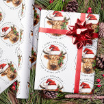Highland Cow Festive Farm Animal Merry Christmas Wrapping Paper<br><div class="desc">Looking for an adorable and unique way to send your Christmas greetings this year? Look no further than our highland cow and calf Christmas cards! Featuring a cute and festive design, these cards are perfect for cow lovers, country, and western enthusiasts alike. Each card features a highland cow wearing a...</div>