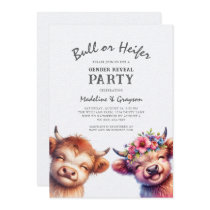 Highland Cow Gender Reveal Invitation