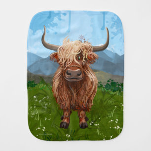 Highland Cow Gifts & Accessories Baby Burp Cloth