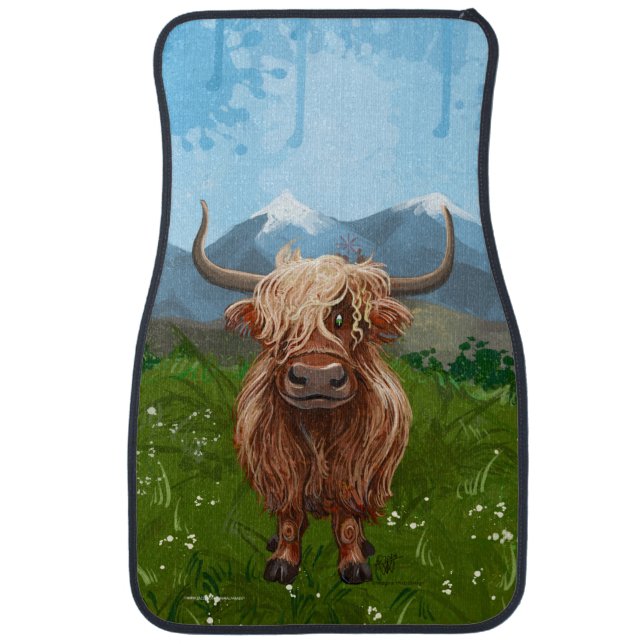Highland Cow Gifts & Accessories Car Floor Mat (Front)