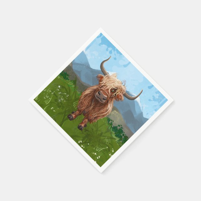 Highland Cow Gifts & Accessories Napkins (Corner)