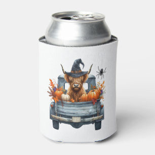 Highland Cow Halloween Fall Can Cooler
