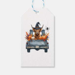 Highland Cow Halloween Fall Gift Tags