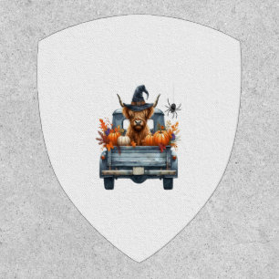 Highland Cow Halloween Fall Patch