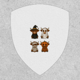 Highland Cow Halloween Funny Fall Spooky Patch