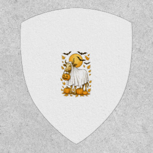 Highland Cow Halloween in Ghost Costume Patch