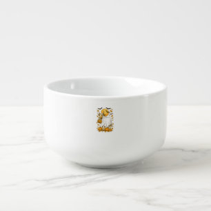Highland Cow Halloween in Ghost Costume Soup Mug
