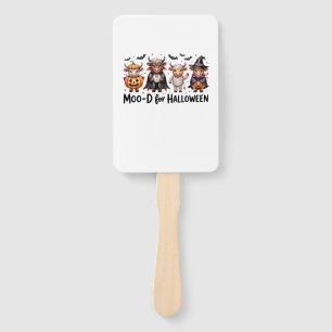 Highland Cow Halloween Spooky Season (2) Hand Fan