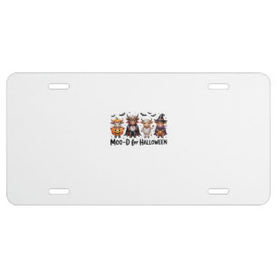 Highland Cow Halloween Spooky Season (2) License Plate