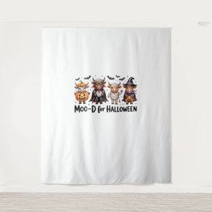 Highland Cow Halloween Spooky Season (2) Tapestry