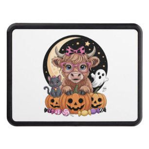 Highland Cow Halloween Spooky Season Hitch Cover