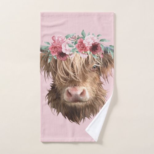 Highland Cow Hand Towel