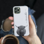Highland Cow Handwritten 12 Case-Mate iPhone Case<br><div class="desc">This design is also available on other phone models. Choose Device Type to see other iPhone, Samsung Galaxy or Google cases. Some styles may be changed by selecting Style if that is an option. You may also transfer this design to another product or phone case. This design may be personalized...</div>