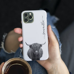 Highland Cow Handwritten 12 Case-Mate iPhone Case