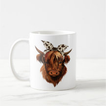 Highland Cow Head Design