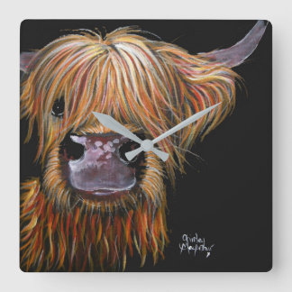 Highland Cow 'Henry' Clock by Shirley MacArthur
