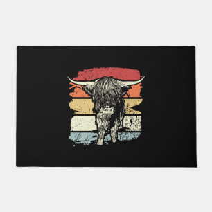Highland Cow Highland Cows Retro Doormat