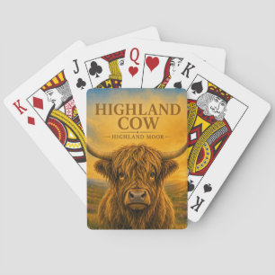 Highland Cow Highland Moor Wildlife Poker Cards