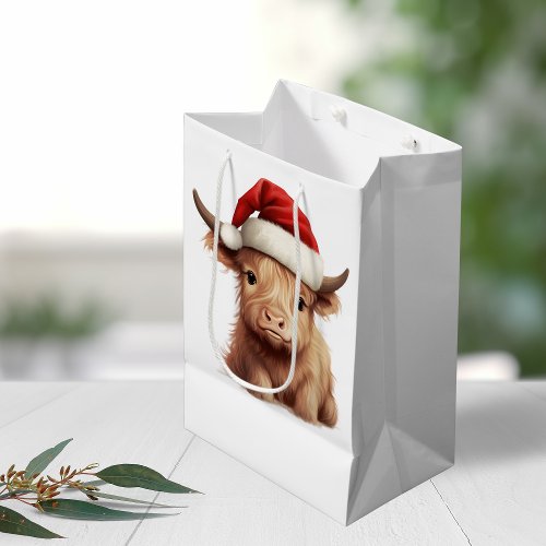 Highland Cow Holiday Gift Bag