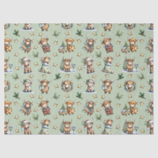 Highland Cow Holiday Parade Tissue Paper