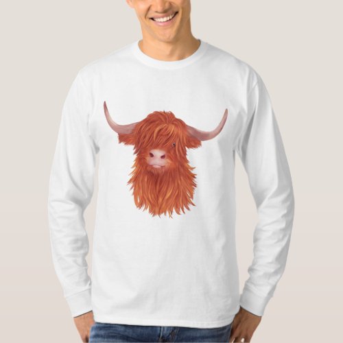 Highland Cow Illustration   T_Shirt