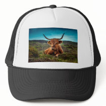 Highland Cow in the Field Trucker Hat