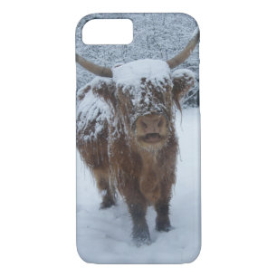 Highland Cow In The Snow iPhone Case