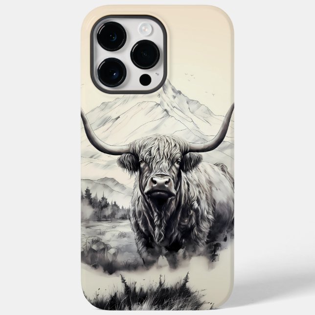 Highland Cow iPhone 14 Pro Max Phone Case  (Back)