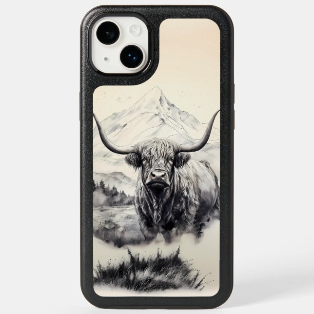 Highland Cow iPhone Otterbox Case  (Back)